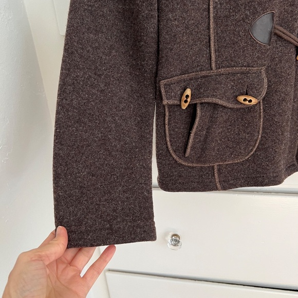 Saint James Wool Toggle Zip Jacket Brown Size Small Made in France - Picture 5 of 11